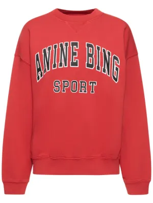 ANINE BING   Jaci logo cotton sweatshirt 