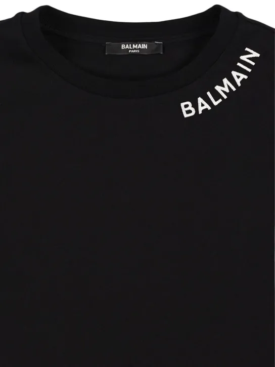 Balmain   Cotton jersey t-shirt w/ logo 