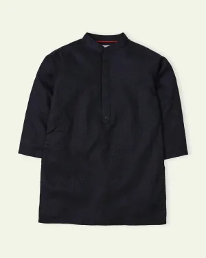 Black Jacquard Kurta