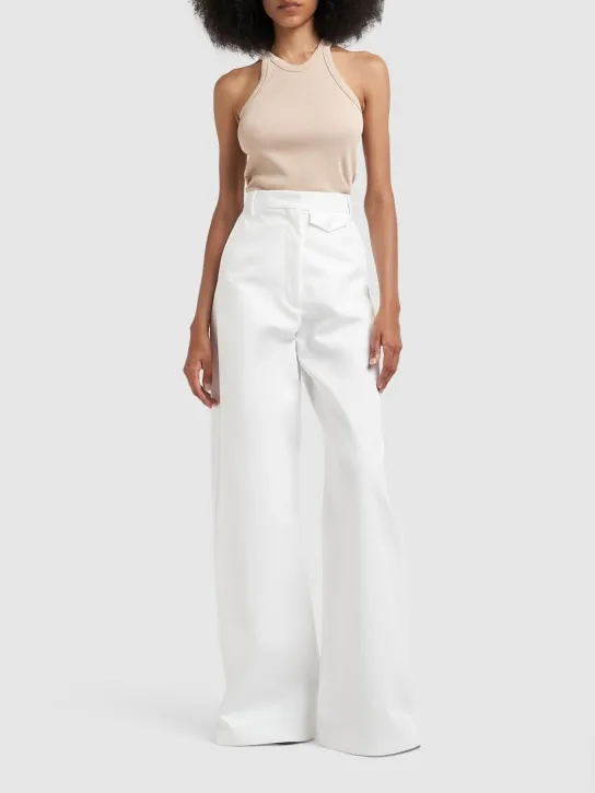 Sportmax   Nastie cotton blend ribbed top 